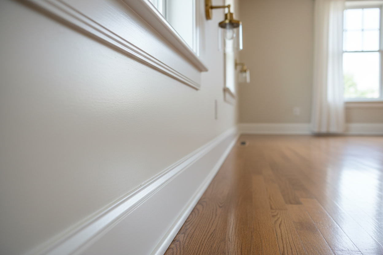 Baseboards, Window Sills & Light Fixtures