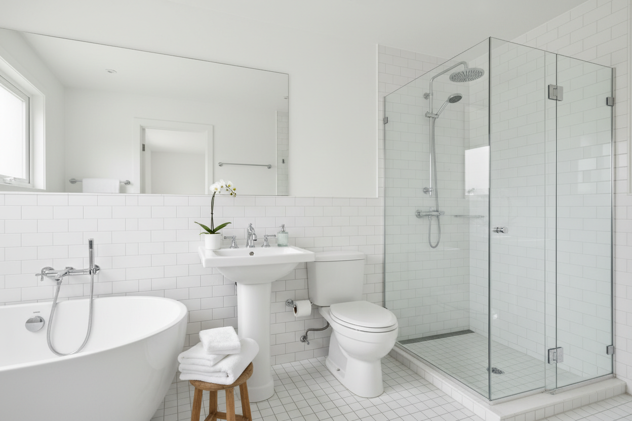 Bathrooms Scrubbed & Sanitized