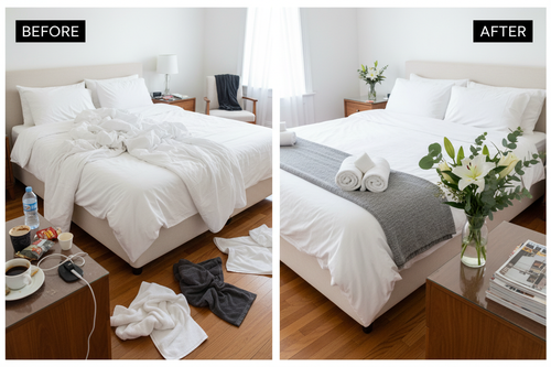 Bedroom Turnover Before & After